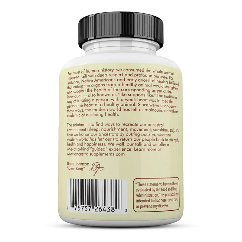 Ancestral Supplements - Runderbijnieren Capsules